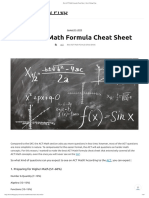 Best ACT Math Formula Cheat Sheet 