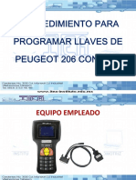 Procedimiento Programacion Llave Unidades Peugeot 206 Con t300