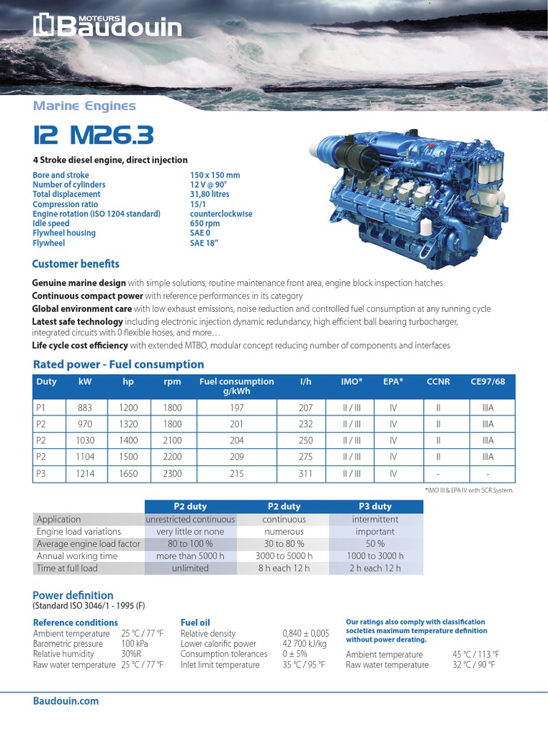 Datasheet 12M26.3 en | PDF | Diesel Engine | Engines