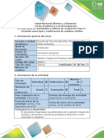 Guía de actividades y rúbrica de evaluación - Fase 2 - Contexto municipal y clasificación de residuos sólidos