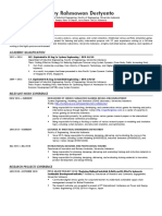 Teknik Menulis Curriculum Vitae (CV) Akademik Untuk Mendaftar Program Master (S2) Atau Doktoral (S3) Luar Negeri Yang Efektif - Arry Rahmawan PDF