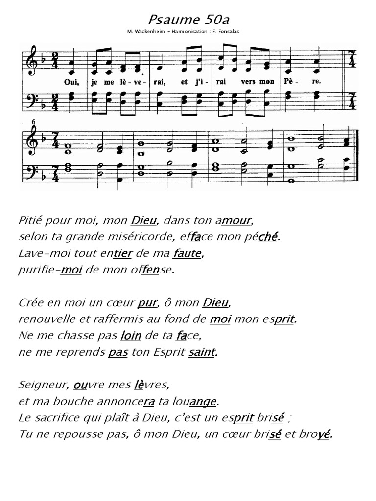 Psaume 050 Oui Je Me Leverai Fonsalas Theologie Doctrines Et Croyances Religieuses