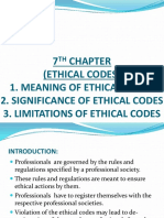 7th ETHICAL CODES