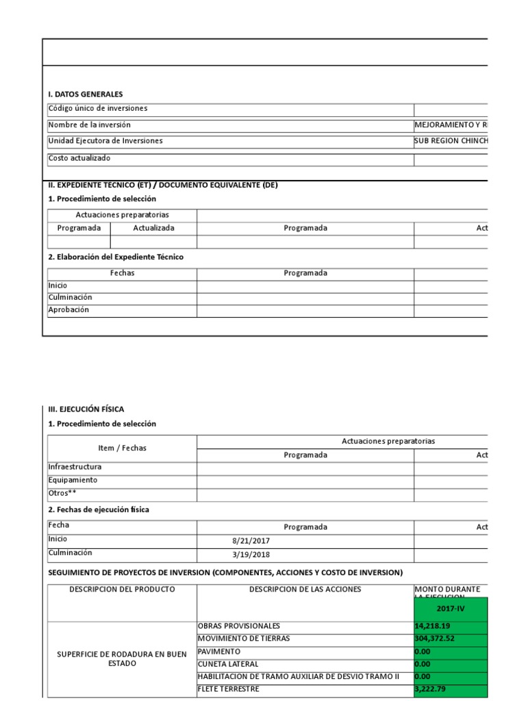 Formato 12 B | PDF | Infraestructura | Economias