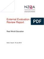 External Evaluation and Review Report: Real World Education