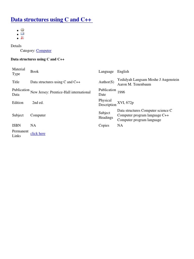Data Structures Using C and C | PDF