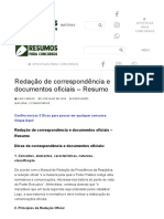 Redação de Correspondência e Documentos Oficiais - Resumo - Resumos para Concursos PDF