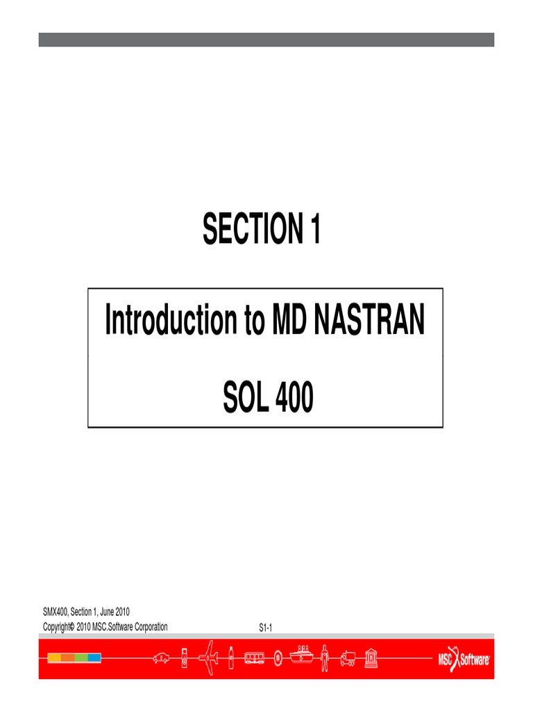 01 Intro MDNastran Sol400 PDF | PDF | Applied Mathematics | Computing