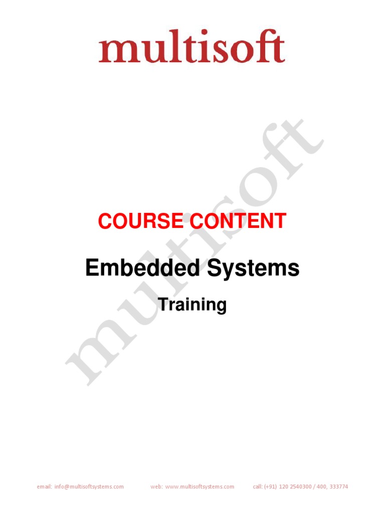 Embedded Systems: Course Content | PDF | Microcontroller | Embedded System