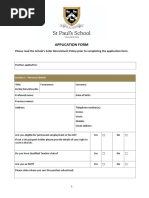 Application Form: Please Read The School's Safer Recruitment Policy Prior To Completing The Application Form