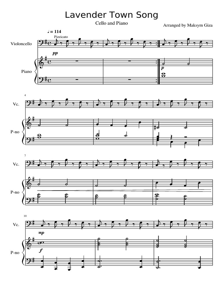 Lavender Town Song PDF Musical Techniques Gaiaphones