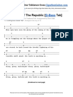 Battle Hymn of The Republic 2 String G Bass Tablature