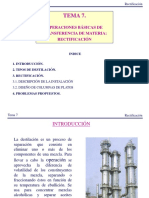 Rectificacion en columna