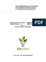 Impact of Green Marketing on Customer Satisfaction Mediating Environment (A study Conducted on Grad Students