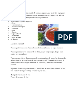 Caldo de Espinazo | PDF
