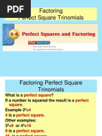 Perfect Square Trinomial