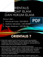 Misi Orientalis Terhadap Islam Dan Hukum Islam