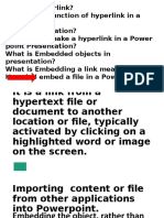 Hyperlinks and Embedded Objects