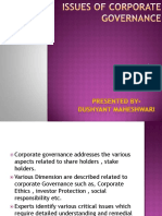 Issues of Corporate Governance