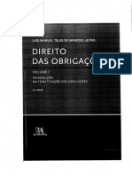 Direito Das Obrigações, Vol.I