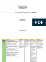 Matriz de Operaciones (Area de Habitaciones y Area de Lavanderia)