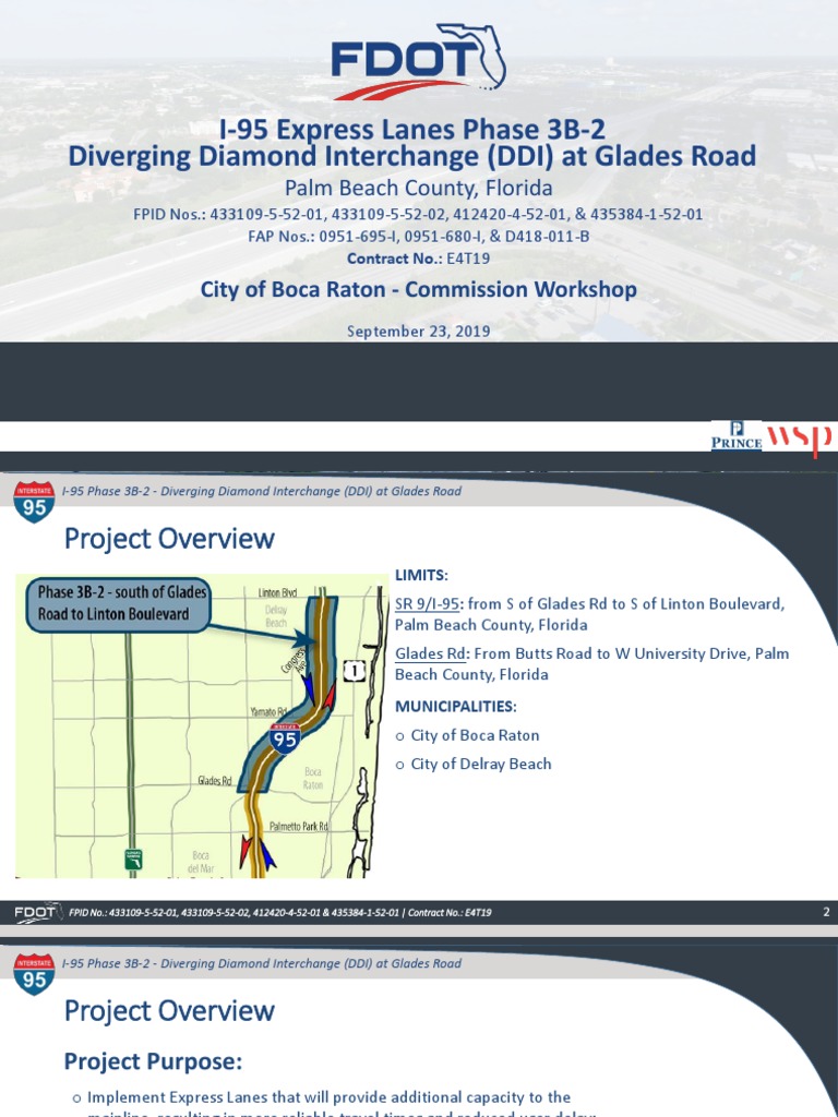FDOT Presentation On Diverging Diamond Interchange at Glades Road