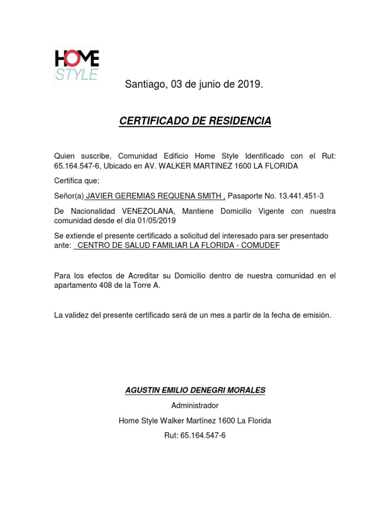 Certificado de Residencia 408 a 3