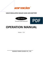 Operation Manual: Valve Regulated Sealed Lead Acid Battery