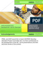 Ansi/Ashrae/Ies Standard 90.1-2016: Overview: Building Energy Codes Program