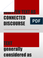 Written Text As Connected Discourse