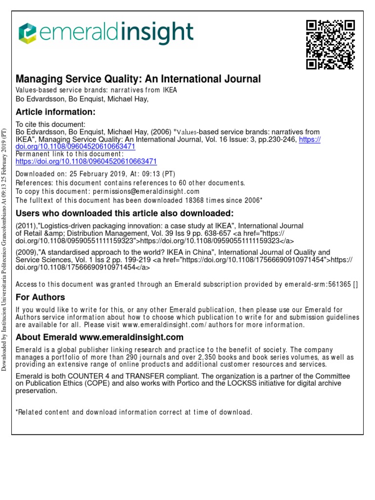 Ikea PDF Value (Ethics) Brand