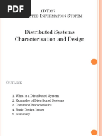 Distributed Systems Characterisation and Design: 1DT057 D I S