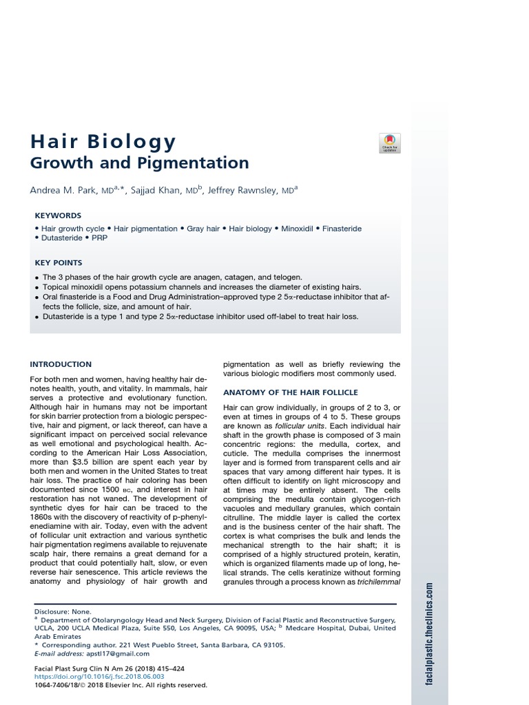 Hairbiology: Growth and Pigmentation | PDF | Hair | Human Hair