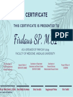 Certificate: Firdaus SP, M.SI