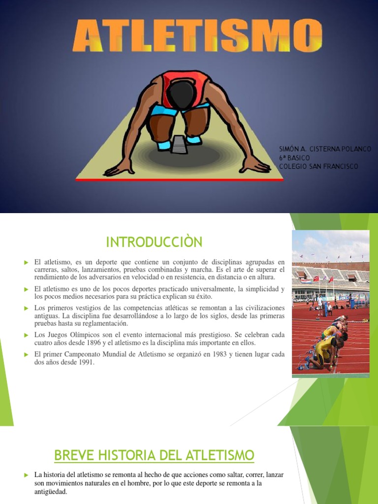 Presentacion de Simon Cisterna Atletismo | PDF | Deporte del atletismo ...