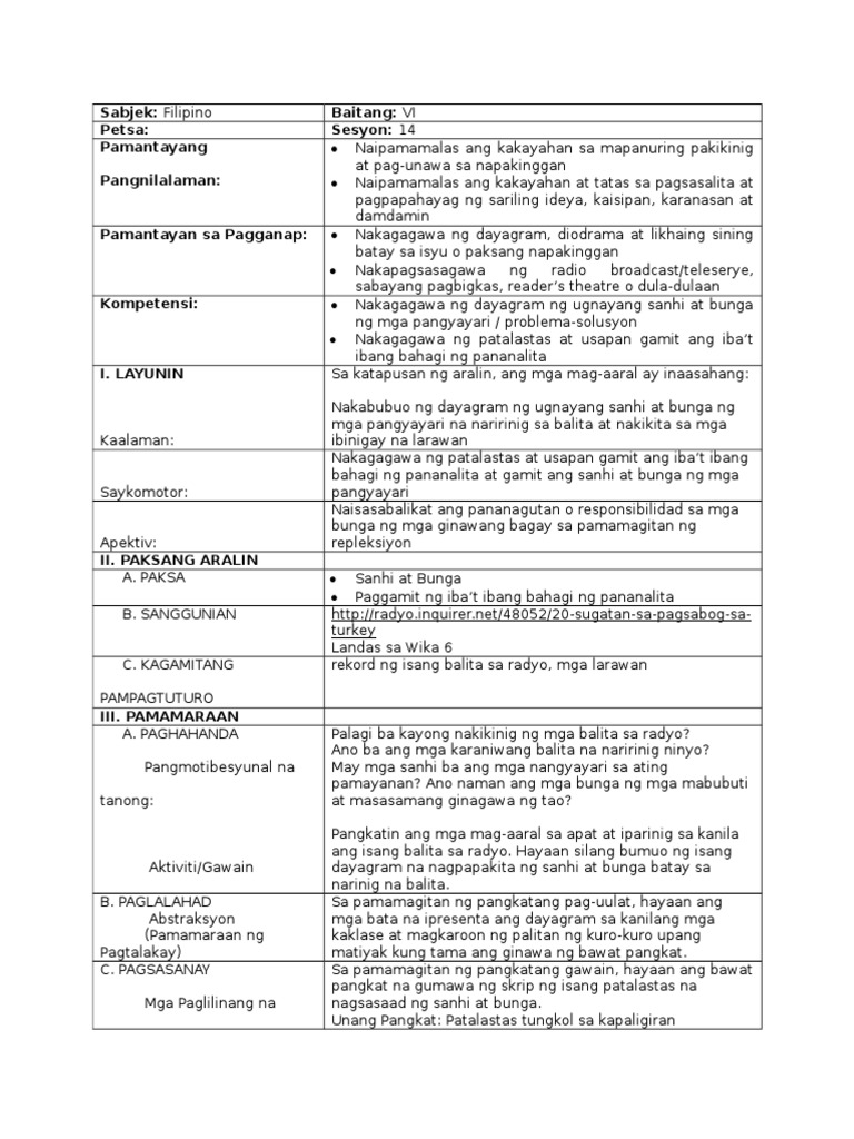 Grade 4 Lesson Plan | PDF