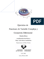 Ejercicios de Funciones de Variable Compleja y Geometría Diferencial - Martin RIvas