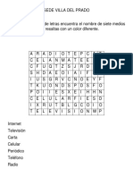 Medios de comunicación en sopa de letras