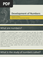 Development of Numbers: Reporters & Editors: Kenzhin Lorenzo & Ruzzel James Gloriane