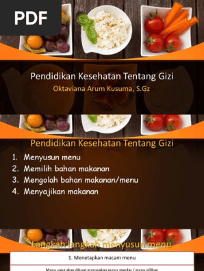 Pendidikan Kesehatan Ttg Gizi