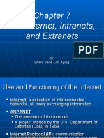 The Internet, Intranets, and Extranets: By: Shara Jane Lim Aying