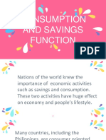 Consumption and Savings Function