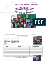 REGISTRO DE INCIDENCIAS 1º Solidaridad