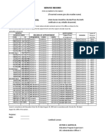 Service Record Maricris Maningding