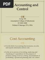 Cost Accounting and Control