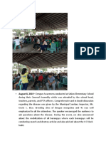 August 8, 2019 - Dengue Awareness Conducted at Union Elementary School