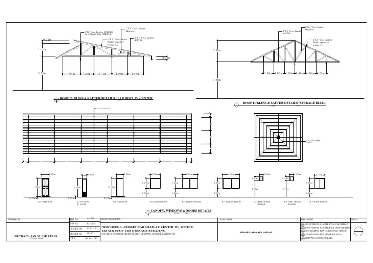 Roof Purlins & Rafter Details (Car Display Center) Roof Purlins ...