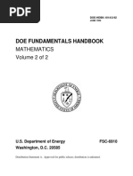 Doe Fundamentals Handbook: Mathematics Volume 2 of 2