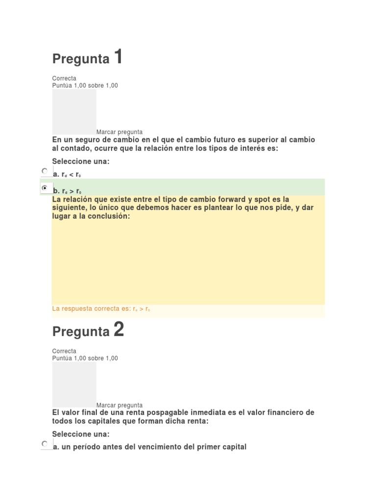 Parcial Final Matematicas Financieras | PDF | Interés | Tasas de interés