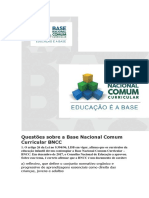 Questões Sobre A Base Nacional Comum Curricular BNCC